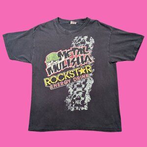 Y2K Metal Mulisha, Rockstar Energy Drink T-Shirt Size L